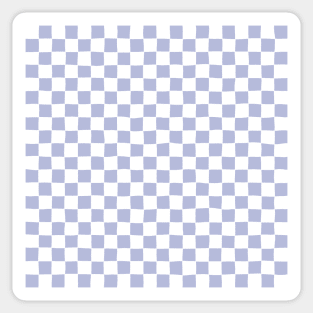 Wonky Checkerboard, White and Lavender Sticker